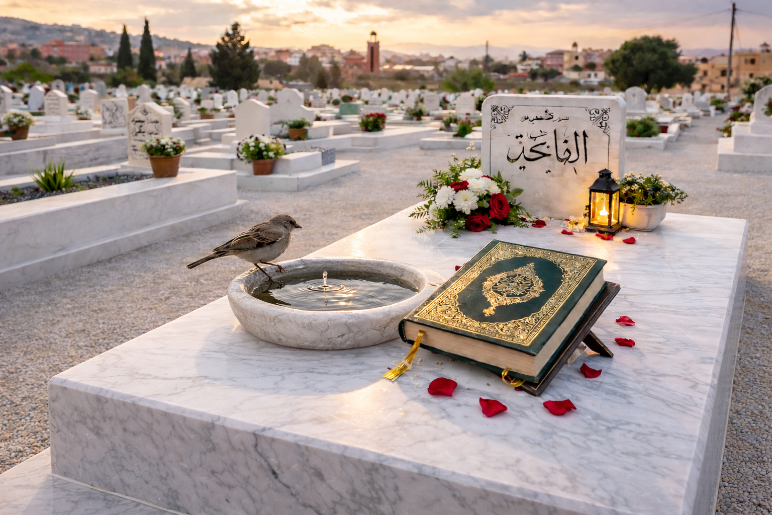 قبر تتم العناية به باهتمام